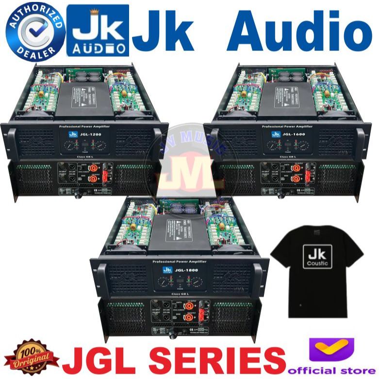 JK Audio JGL1200 JGL1600 JGL1800 2-Channel Power Amplifier JK Audio JGL-1800 JGL-1600 JGL-1200 JGL S