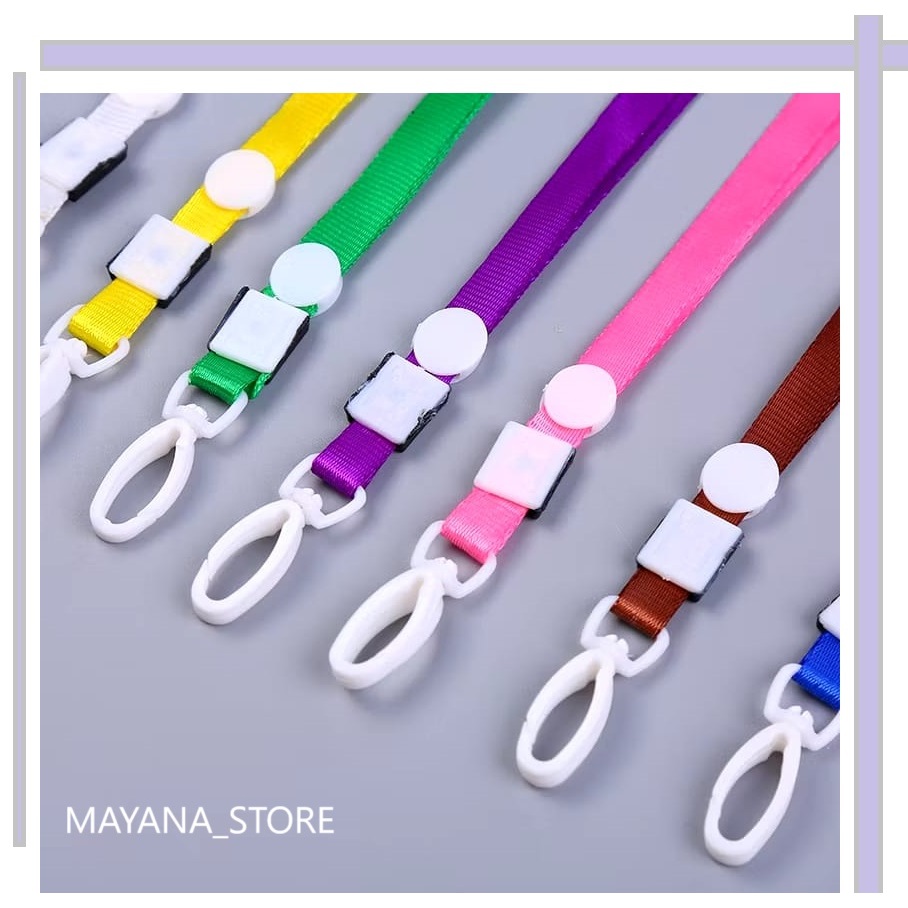 

L- Tali Lanyard ID Card Polos Berwarna - Gantungan / Kalung Kartu Nama / Bahan Nylon Nilon / Colourfull / Name Tag Untuk Kantoran Dan Pelajar 2025 Harga Murah Terjangkau Warna Warni