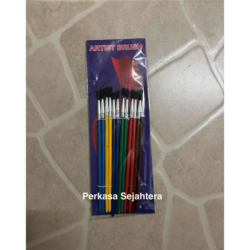 

Kuas LUKIS 6 8 10 12 / Kuas CAT BULU HITAM 1 PAK