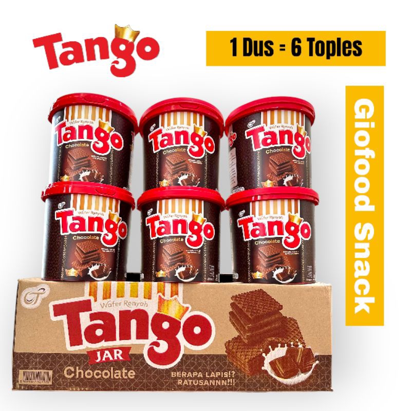 

1 Karton / DUS Tango Wafer Renyah Coklat Vanila - Jar/Timba Cemilan Camilan Vanilla