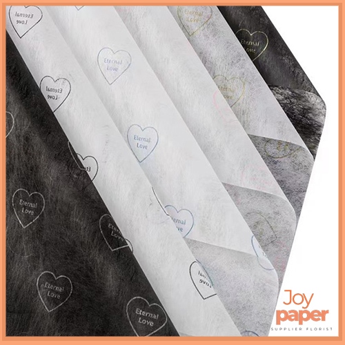 

20 Lembar Flower wrapping tissue paper kertas buket bunga tisu motif love KB74