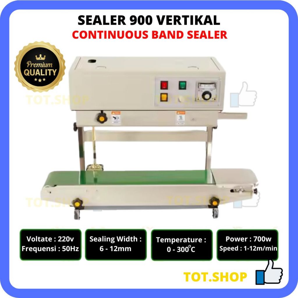 Mesin Sealer Continuous Band Sealer Tipe 900 VERTIKAL Band Sealer Mesin Segel Plastik FR900 Mesin Pr