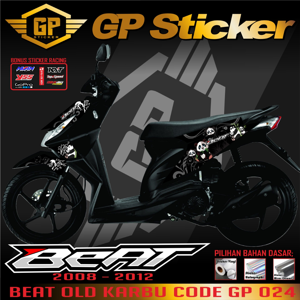 STRIPING VARIASI HONDA BEAT CARBU LIST STICKER BEAT KARBU STIKER BEAT KARBU OLD BEAT PERTAMA GP 024