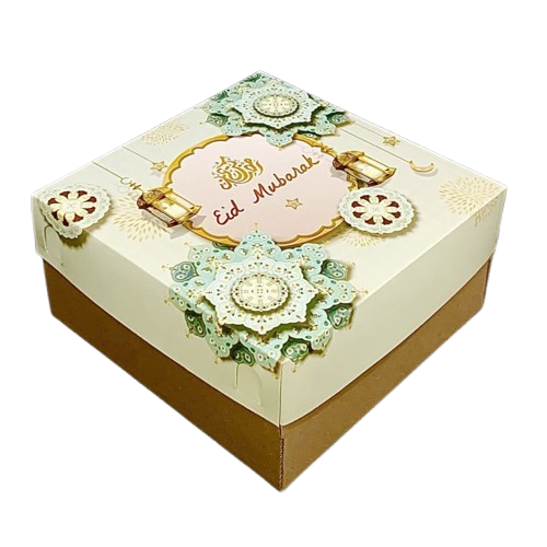 

3 Pcs Kardus Lebaran Ukuran 25x25x16cm Packaging Eid Mubarak Box Kue Bolu