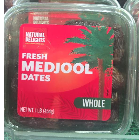 

KURMA NATURAL DELIGHTS FRESH MEDJOOL DATES WHOLE 1 LB 454GRAM
