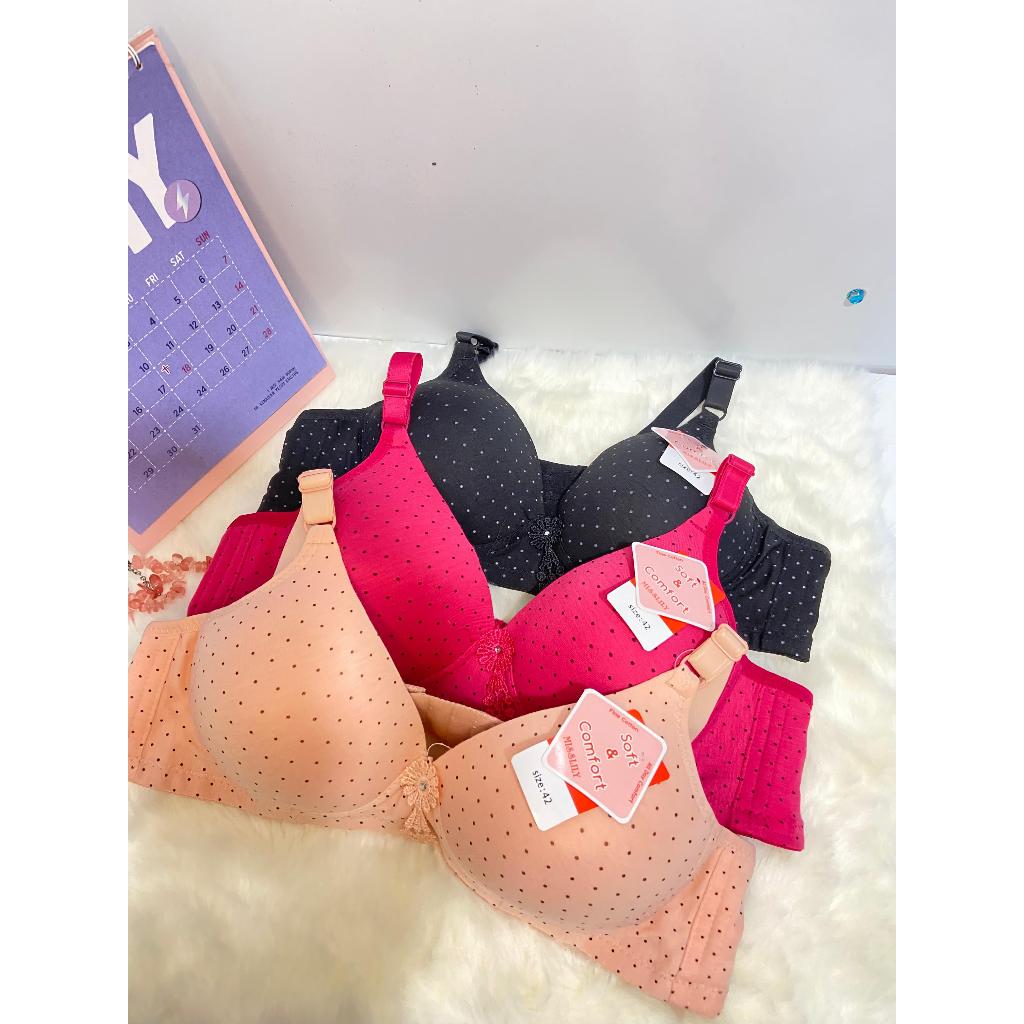MISSLILY 805 - BRA WANITA TANPA KAWAT MISSLILY SUPER SOFT MOTIF POLKADOT