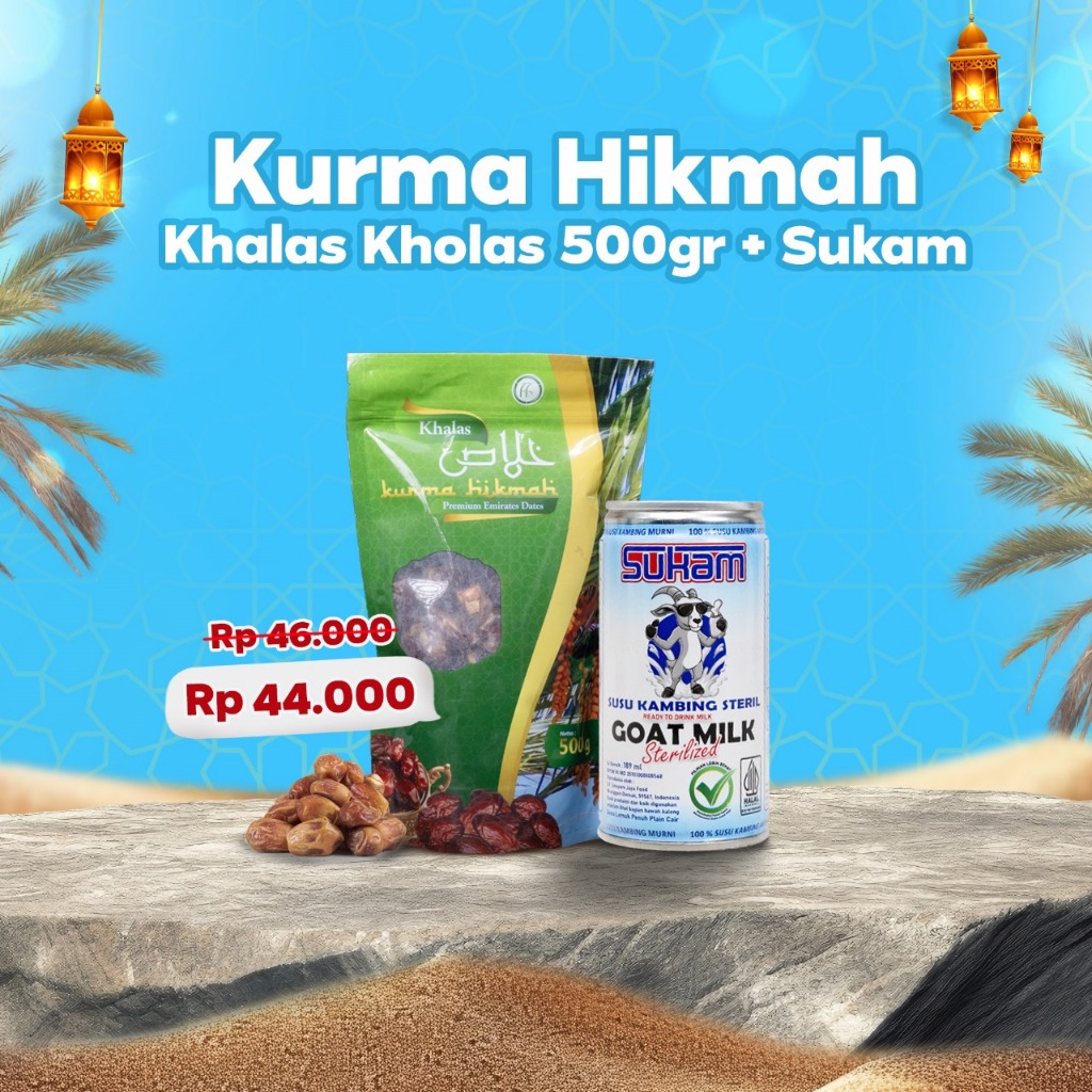 

PAKET BUNDLING - Kurma Hikmah Khalas Kholas 500gr + Sukam