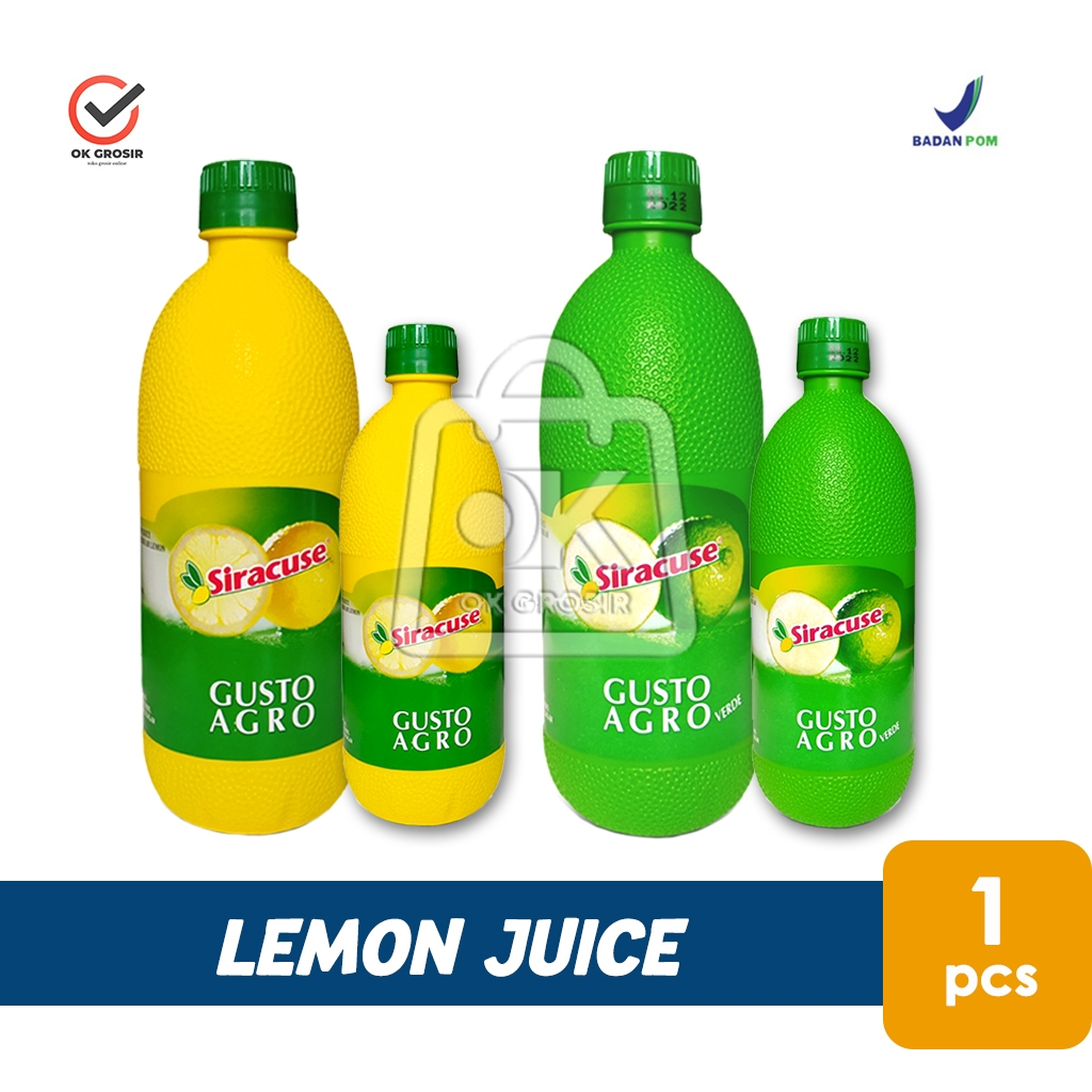 

Sari Buah Jus Lemon / Lime SIRACUSE Fruit Juice Concentrate / Sari Buah Jeruk Nipis Atau Lemon (1 botol)