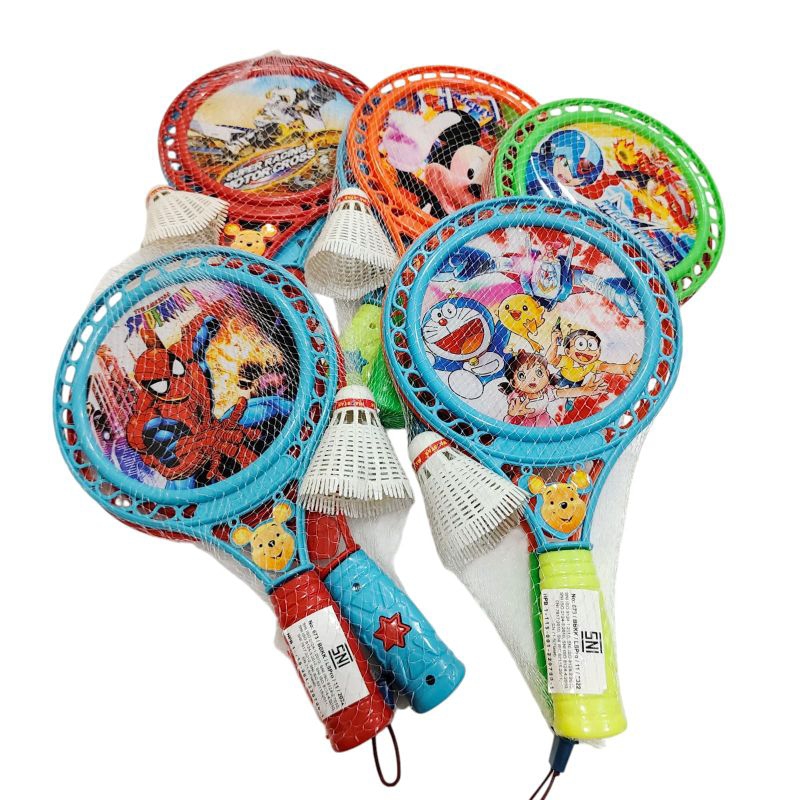 Mainan Edukasi Anak Anak / 1022 Mainan Raket Mini Bulu Tangkis / Mainan Anak Raket Ting Tong Isi 2 p