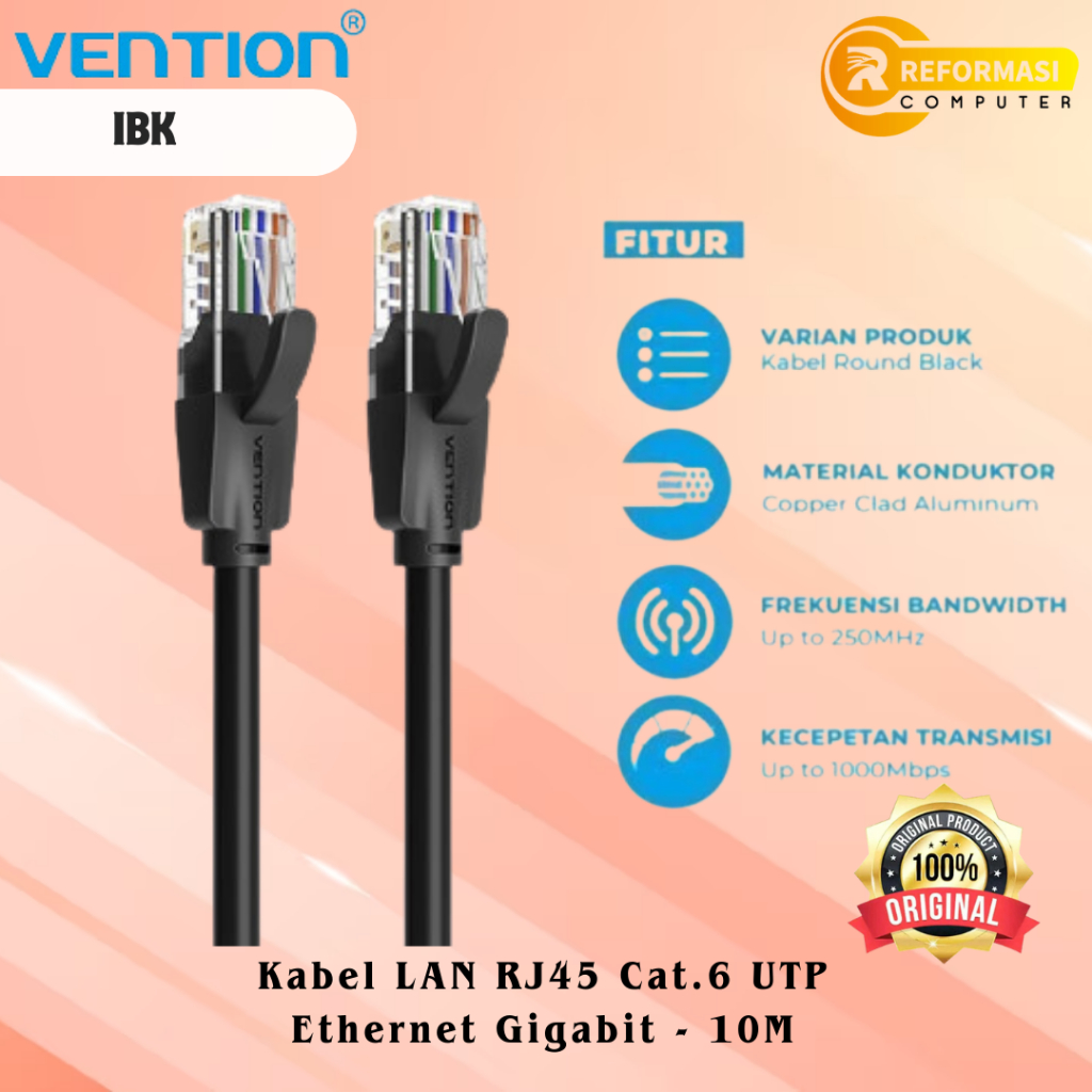 VENTION Kabel LAN RJ45 Cat.6 UTP Ethernet Gigabit - Vention IBE Round Vention 10 M