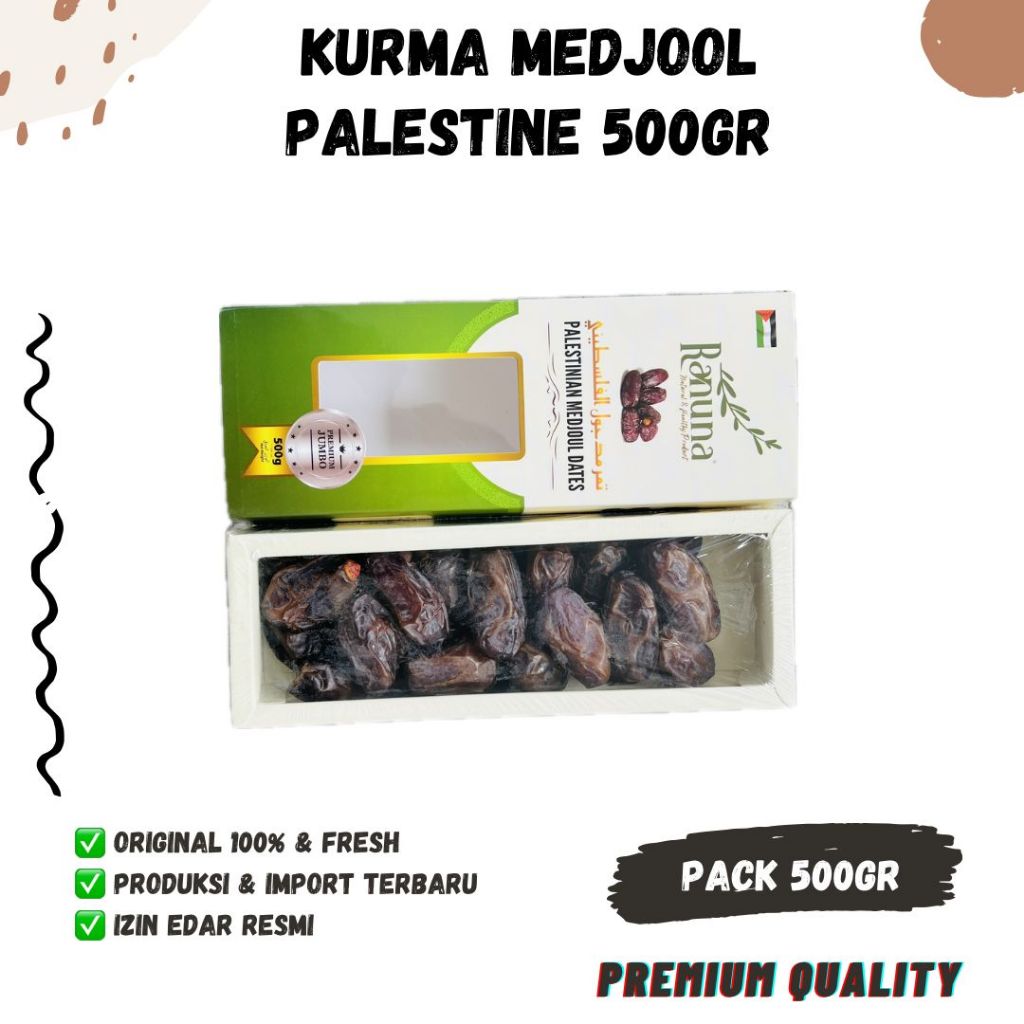 

KURMA MEDJOUL PALESTINA 500gr PREMIUM Korma Mejool Palestine Mejoul Menjol Medjol Medjool Palestin