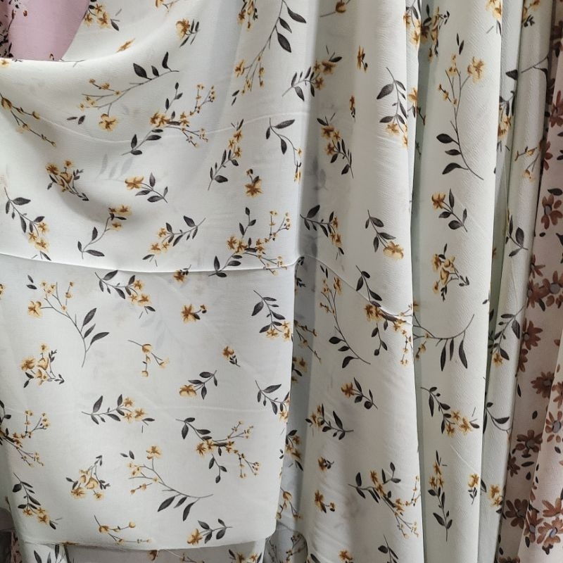 Kain ceruty motif - bahan ceruty premium - bahan babydoll premium - kain ceruty babydoll motif - bah