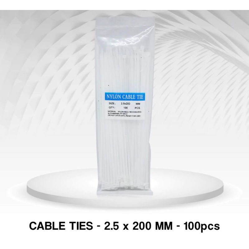 

Nylon Cable Tie 10cm 15cm 20cm 25cm 30cm Kabel Ties isi 100pcs Insulok 10 15 20 25 30 CM Insulock Pengikat Serbaguna