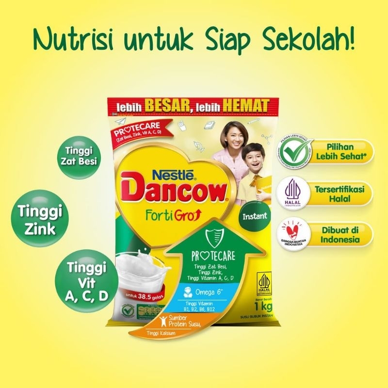

DANCOW Fortigro Susu Bubuk Susu Anak Instant Pouch 1kg