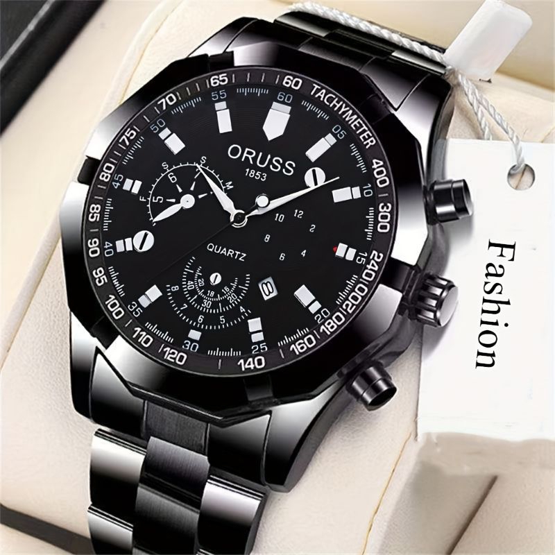 (COD) Jam Tangan Pria Rantai Original Oruss NEW Garansi Anti Air Elegan