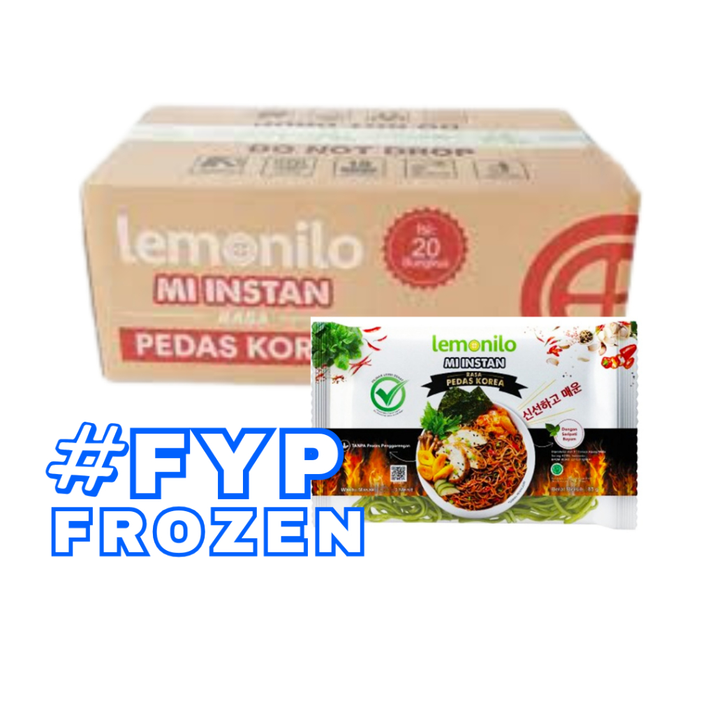 LEMONILO MIE INSTAN RASA PEDAS KOREA 1 DUS ISI 20 PCS