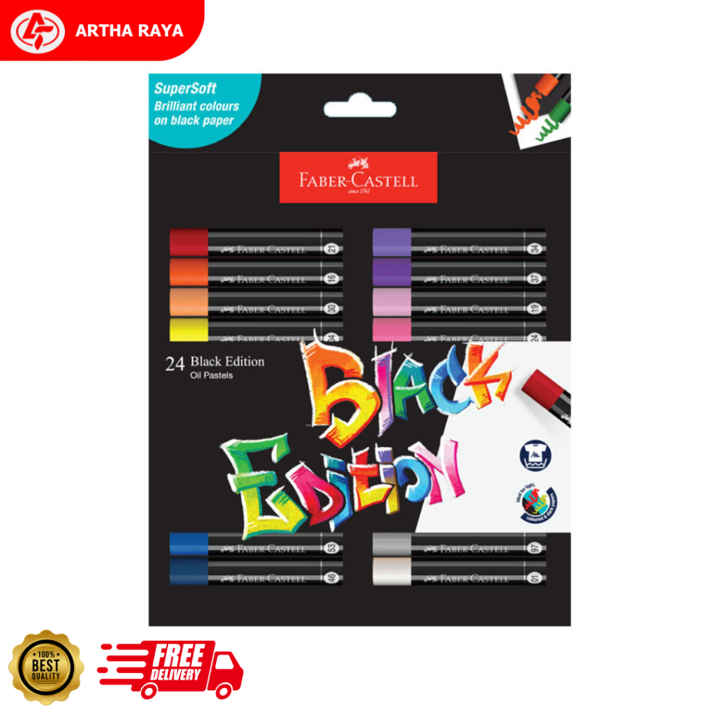 

Crayon / Oil Pastel Black Edition Series Faber Castell 48 Warna (Set)