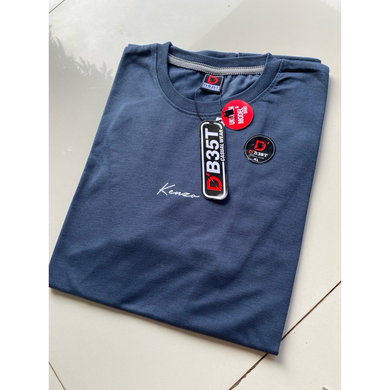 Baju kaos ukuran XL muat bb (65-75kg) kenzo warna navi biru dikirim dari Buleleng Singaraja