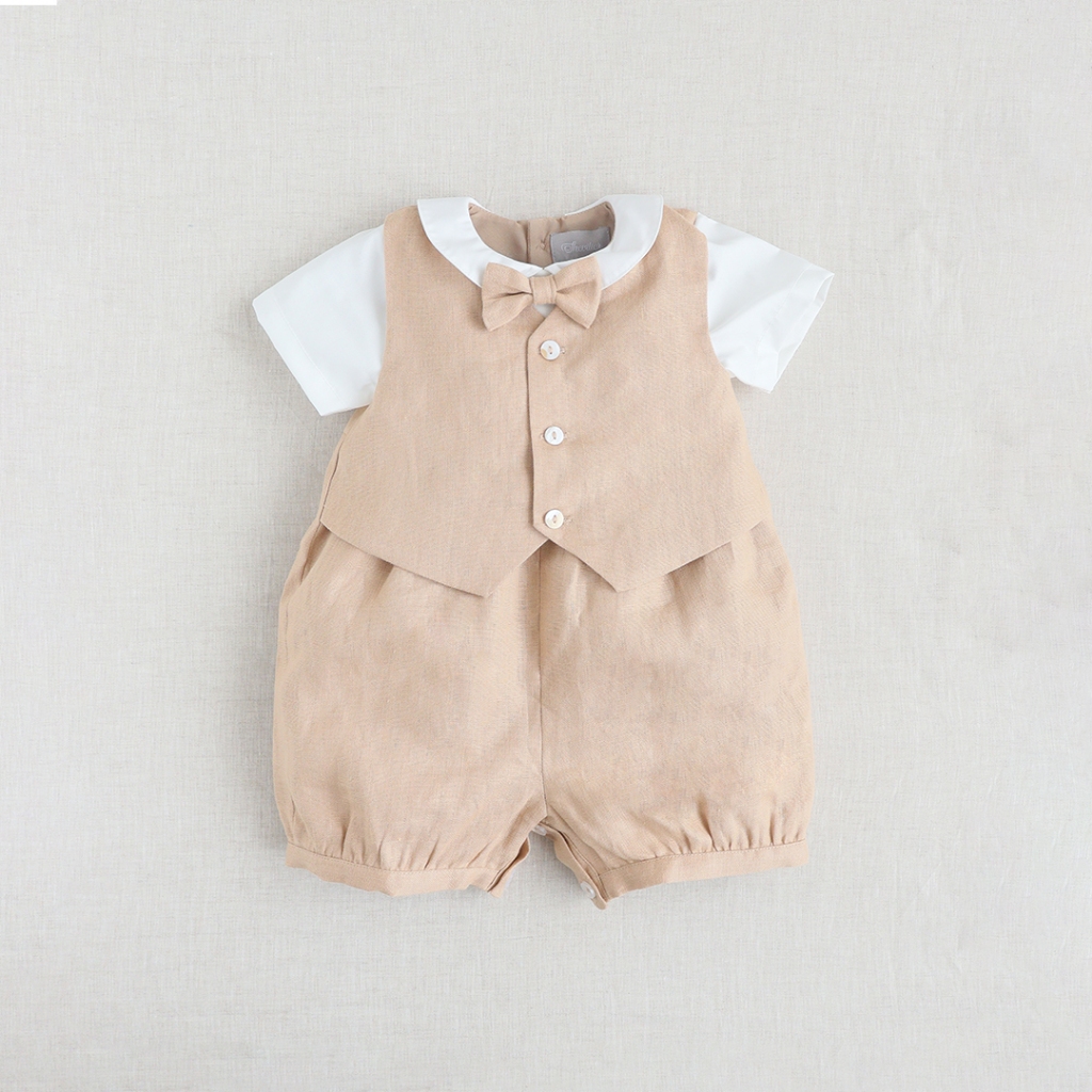 [READY STOCK] Shevilier - Baby Romper Vest in Camel