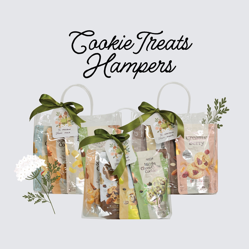 

Cookie Treats Gluten Free Hampers Idul Fitri (Isi 4 Cookies Best Seller Nourish)