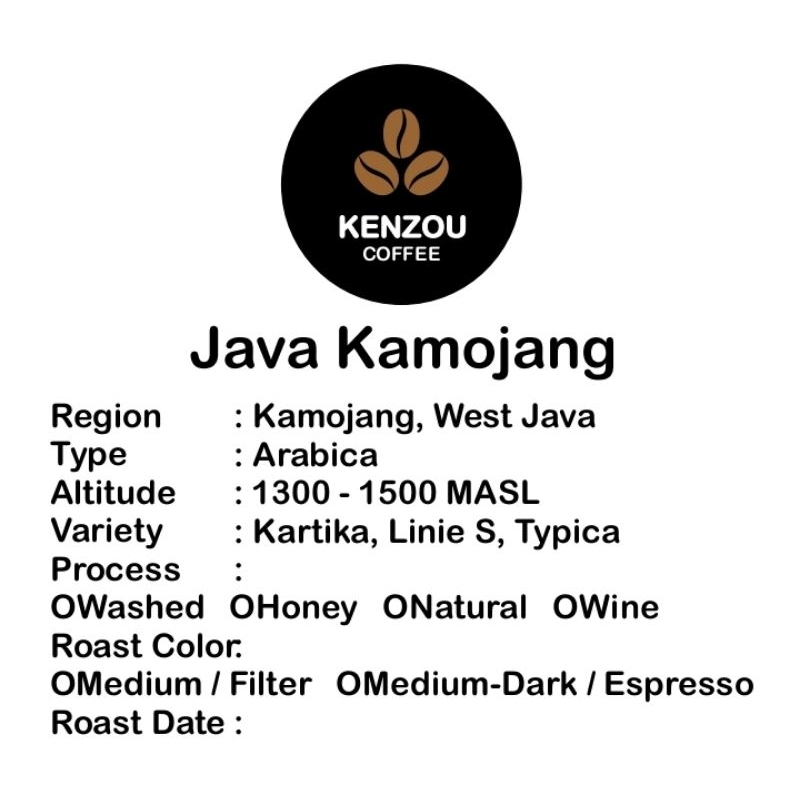 

Kenzou Coffee Biji Kopi Arabika Java Kamojang Extended Natural 200gr