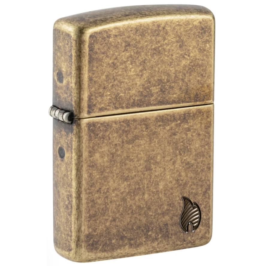 Zippo Original 46400 Antique Brass Armor Series Flame