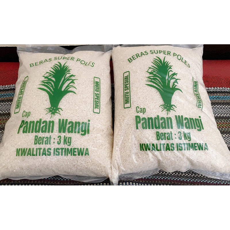 

Beras Kemasan 3Kg/Beras Pandan Wangi Zakat Kemasan 3kg