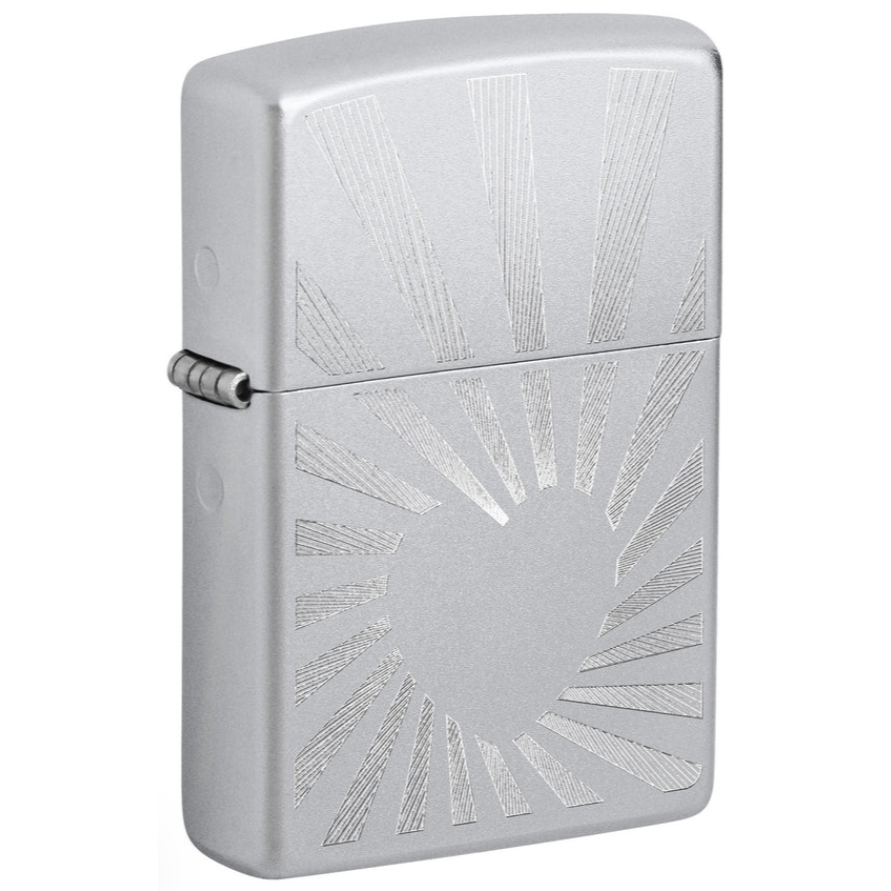 Zippo Original 46480 Heart Rays Love Radiates (Satin Chrome)