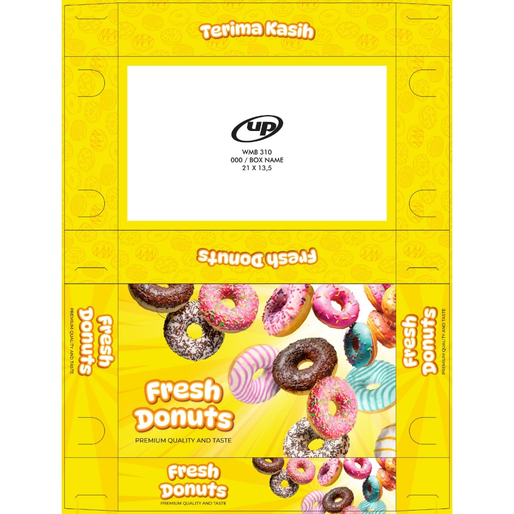 

(5PCS) DUS BOX DONAT MINI UK. 21 x 13.5