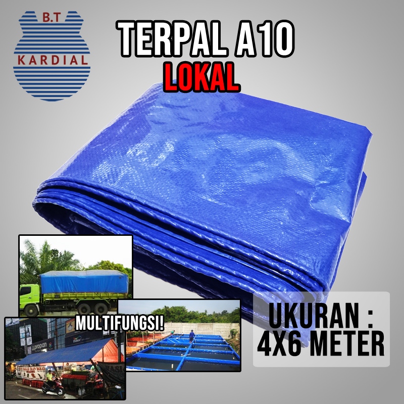 Terpal Plastik A10 Biru Silver uk. 4x6 Murah Kualitas Tinggi