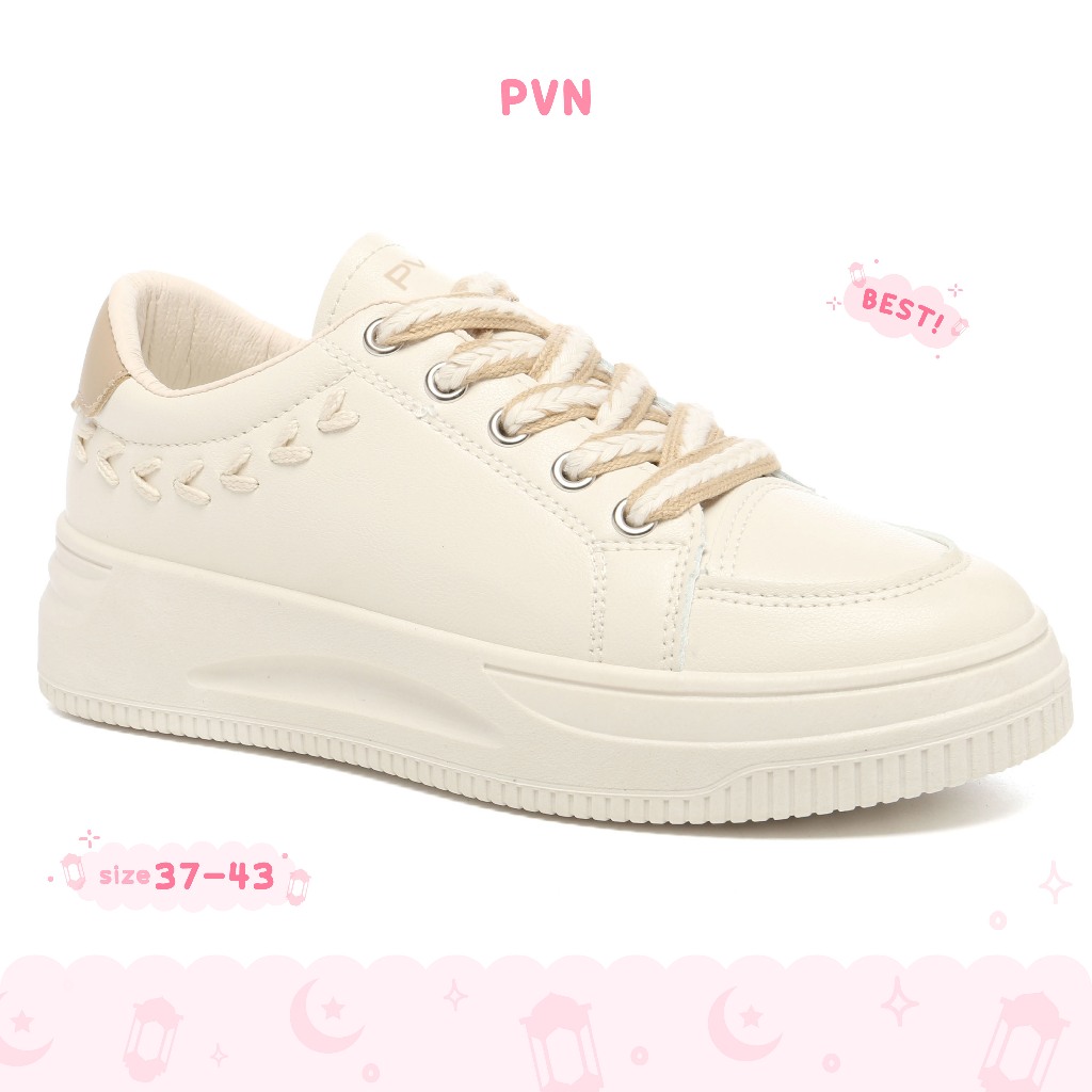 PVN Seola Sepatu Sneakers Wanita Sport Shoes Cream 279