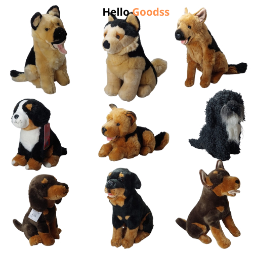 Boneka Anjing Rottweiler Herder Puddle Australia Doberman Cute Soft Lembut - Ukuran M ( Cocok Untuk 