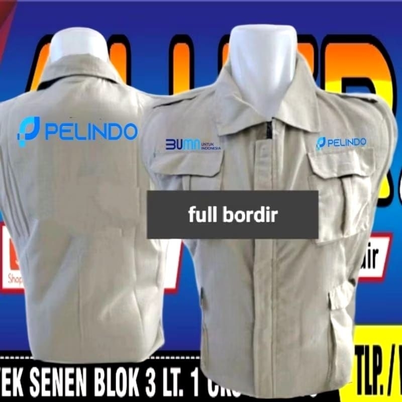 full bordir rompi Pelindo rompi kerja Pelindo rompi BUMN Pelindo rompi kerja BUMN Pelindo rompi Peli
