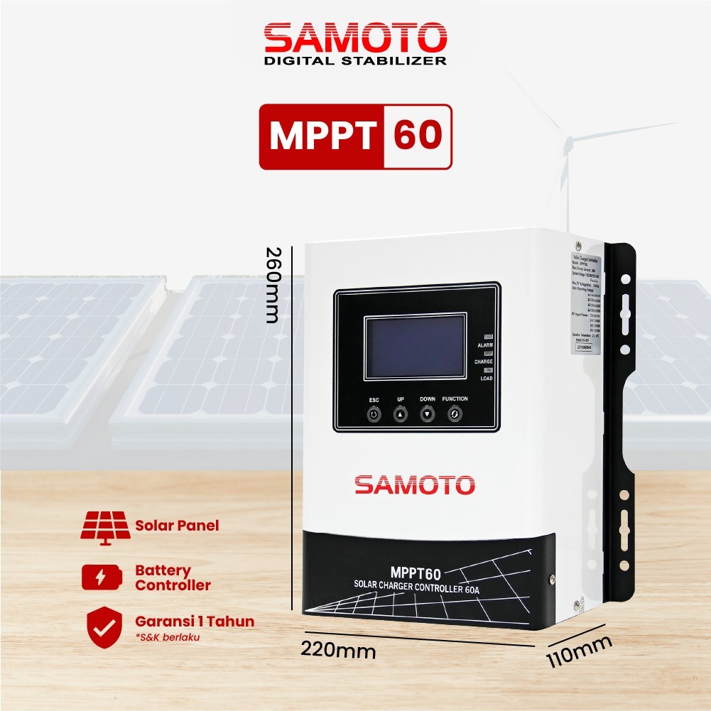 PALET KAYU. MPPT SCC SAMOTO MPPT60 MPPT60A MPPT 60A 60 12V 24V 36V 48V 800W 1600W 2400W 3200W