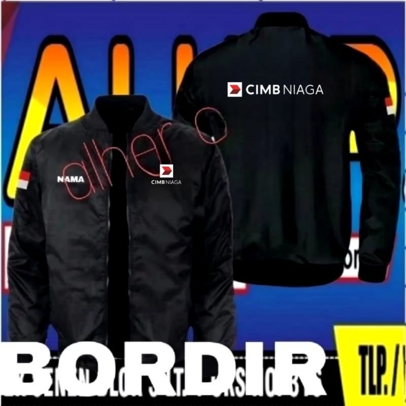 jaket bordir CIMB niaga jaket bomber CIMB niaga jaket CIMB niaga jaket kerja CIMB niaga Jaket seraga