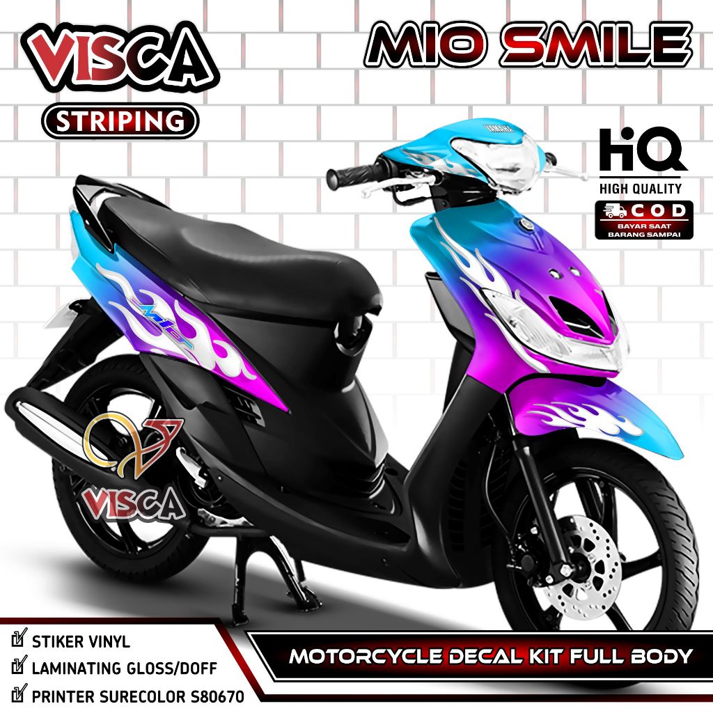 Decal Mio Smile - Stiker Mio Smile - Dekal Mio Smile Full Body - Striping Mio Smile Variasi - Decal 