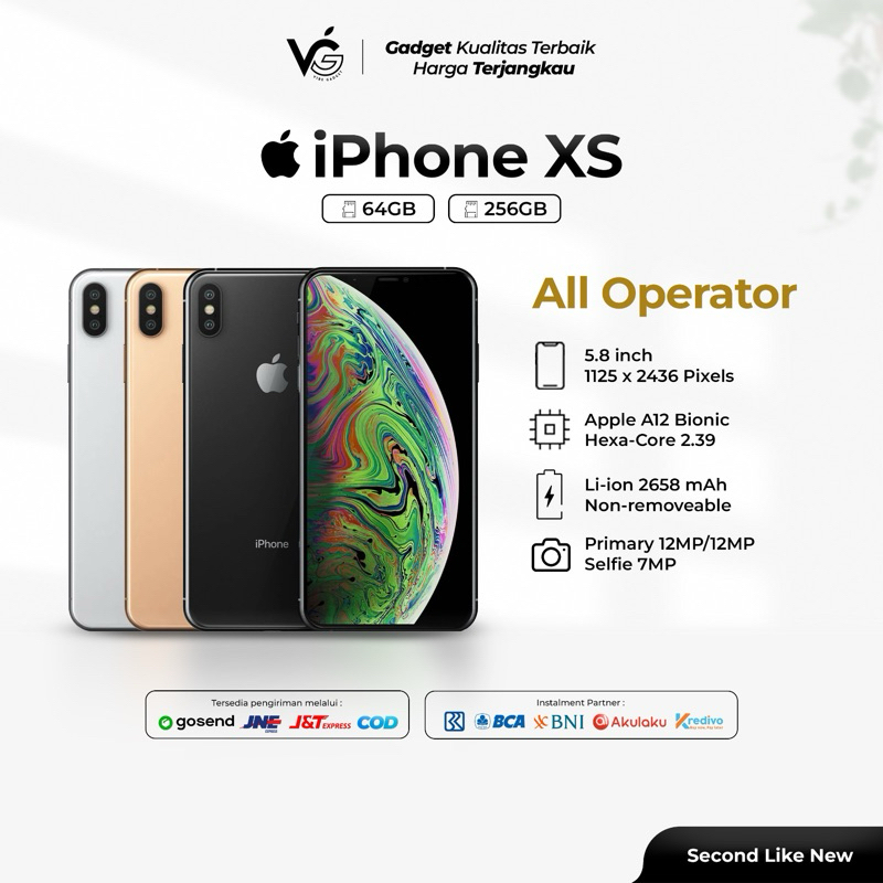 Second iPhone Xs 64gb 256gb Fullset No Minus