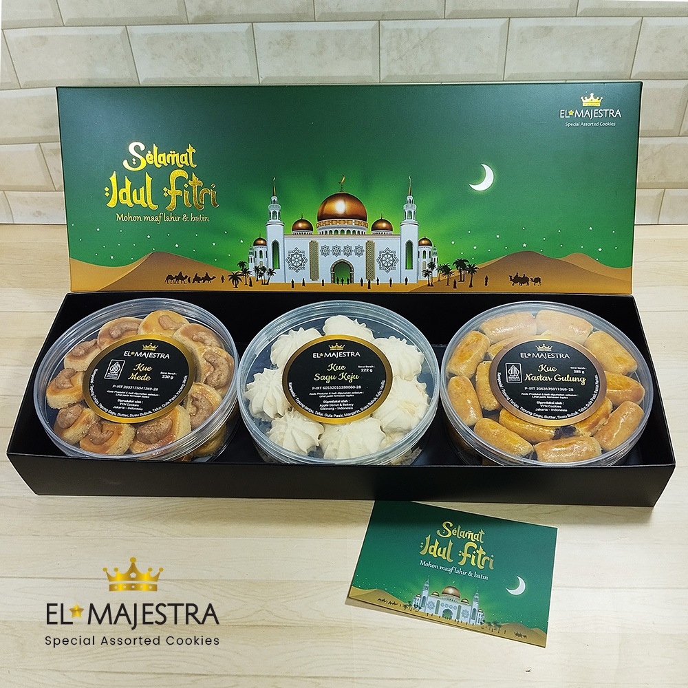 

EL MAJESTRA 3 PREMIUM - Parcel Lebaran / Hampers Idul Fitri / Paket Kue Kering