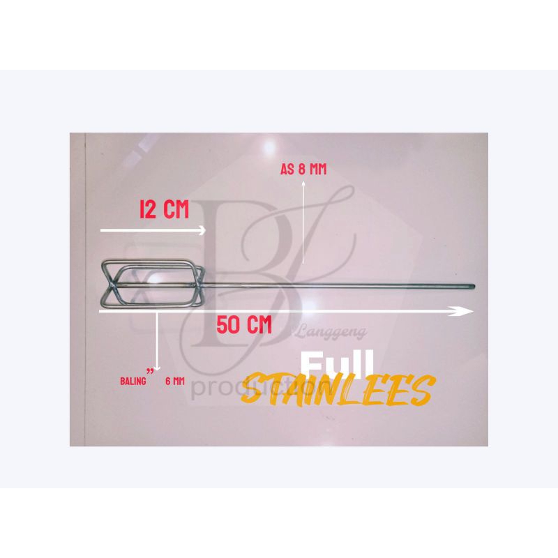 Mata bor mixer pengaduk Adonan,stainless steel