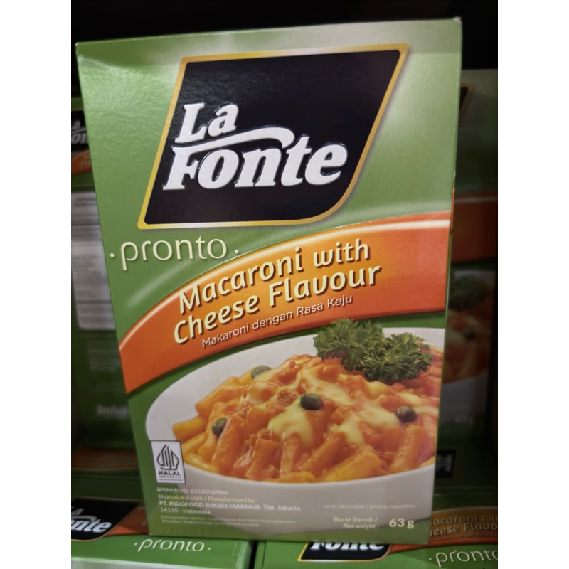 

La Fonte Makaroni Pazto Instant Keju Box 63gr