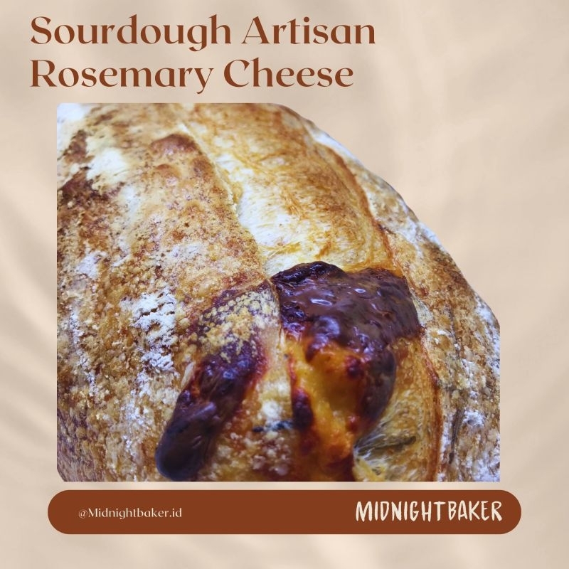 

Half Sourdough Artisan Rosemary Chesse Midnight Baker