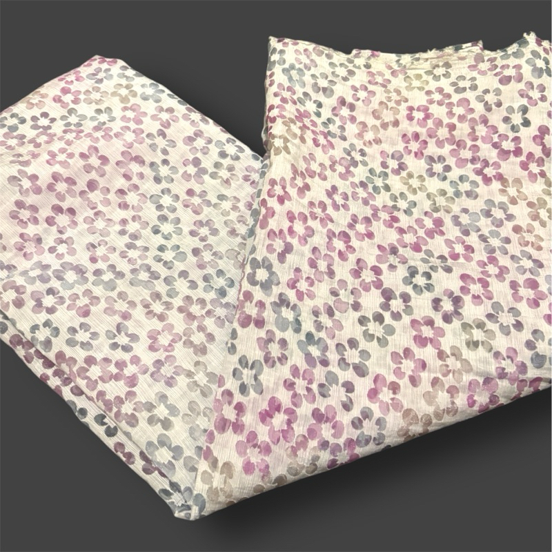 Kain Silky Embos Premium - kain katun silky motif bunga - kain katun motif korean style - - kain kat