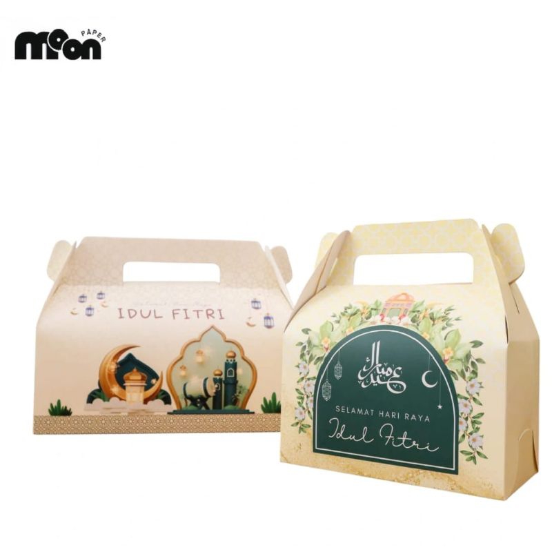 

[ ISI 5 DAN 10 PCS ] / KOTAK HAMPERS LEBARAN IDUL FITRI / GABLE BOX LEBARAN AESTHETIC / BOX HAMPERS / PAPER BAG LEBARAN