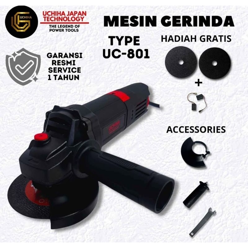 Mesin Gerinda Uchiha 801 Japan Grinder Gurinda Poles barang import