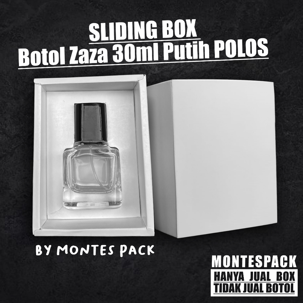 

SLIDE BOX zaza 30ml / sliding putih polos / sliding box parfum 30ml