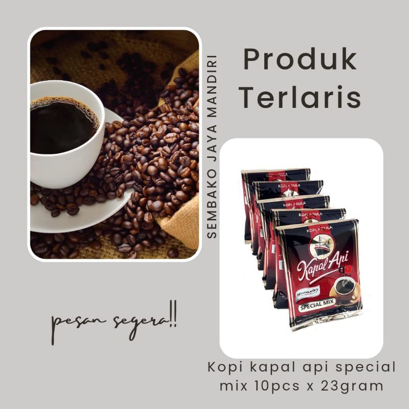 

Kopi Kapal Api Special Mix 10pcs x 23gram ( Sachet )