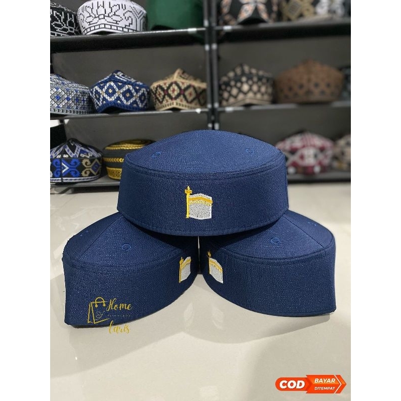 Peci Kopyah Pria Malaysia Lokal Logo Ka`bah