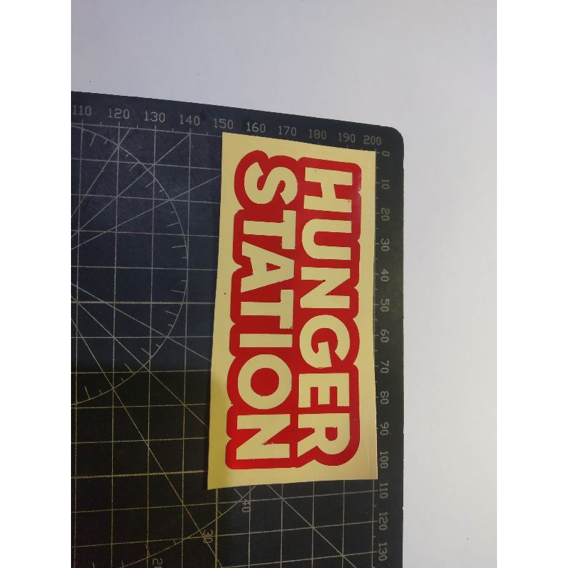 

stiker cutting hunger station