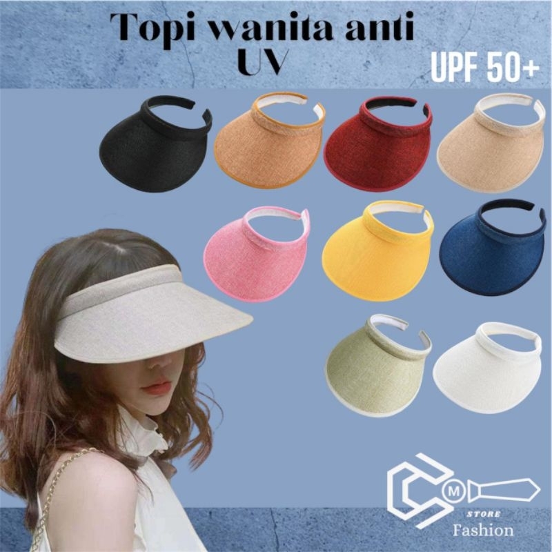 Topi Pantai Wanita Anti Uv Topi Golf Topi fashion wanita
