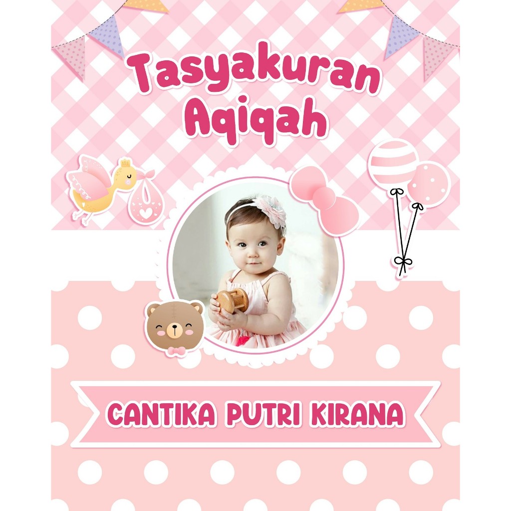 UNDANGAN AQIQAH / UNDANGAN TASYAKURAN AQIQAH / UNDANGAN DIGITAL TASMIYAH AQIQAH 8